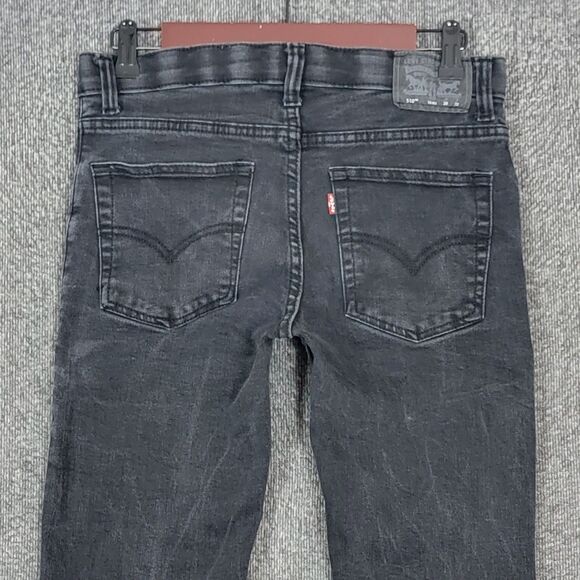 Levis 510 Jeans Boys 16 Regular 28x29* Black Skinny Elastic Adjustable Waist - Picture 9 of 13